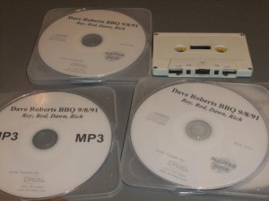 Once the cassette was repaired we made a CD and MP3 file. memories saved by DW Video